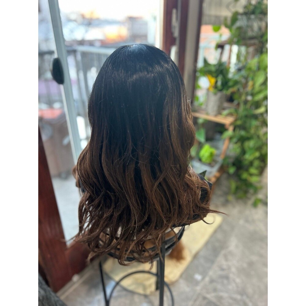 Belle Tress “Peerless 22” wig in color Cinnamon Ginger Balayage New - Picture 6 of 8